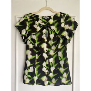 Zac Zac Posen Green/Black Blouse